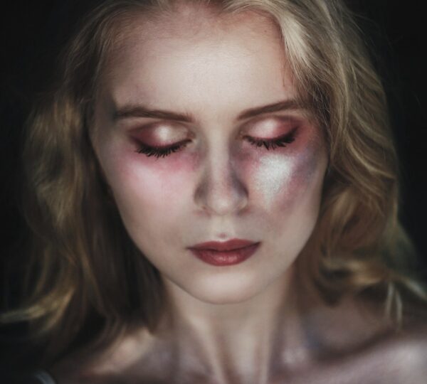 woman in black crew neck shirt