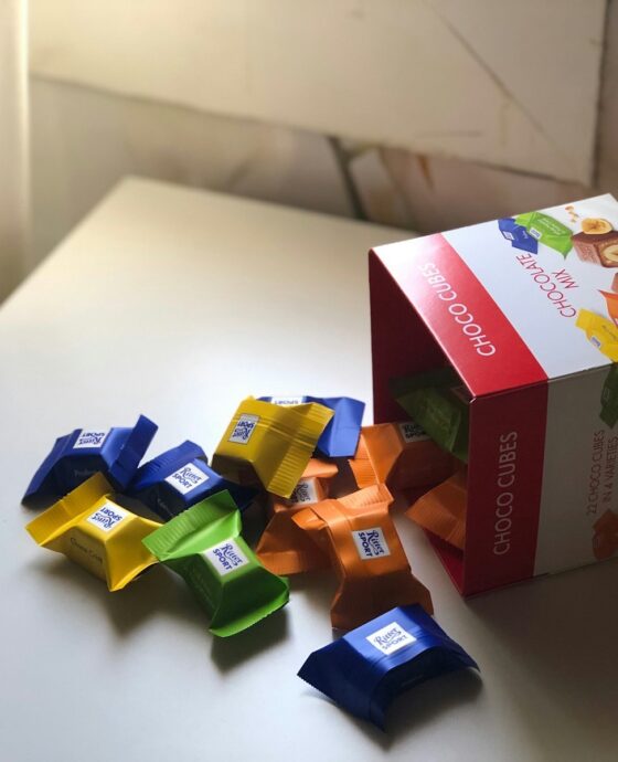 blue green and orange plastic blocks