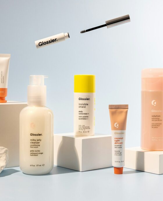 white and brown plastic bottles