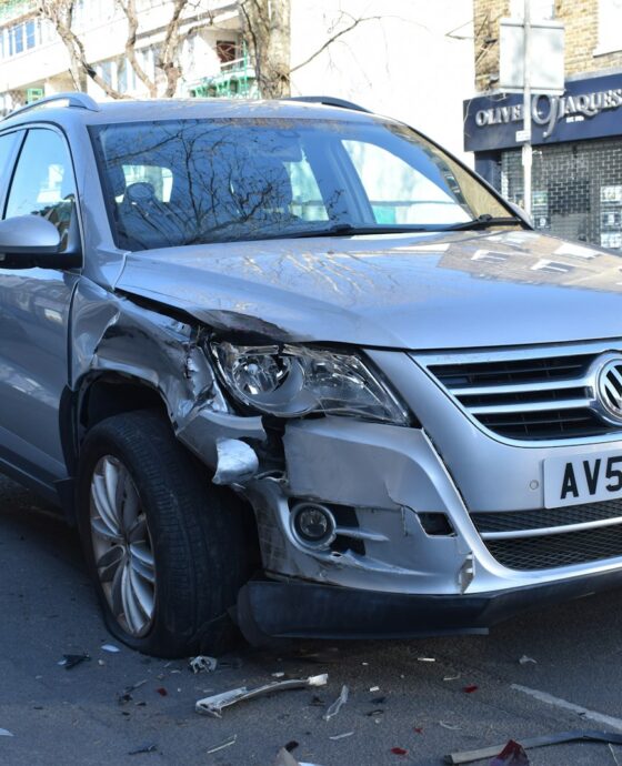 a car that has been hit by another car